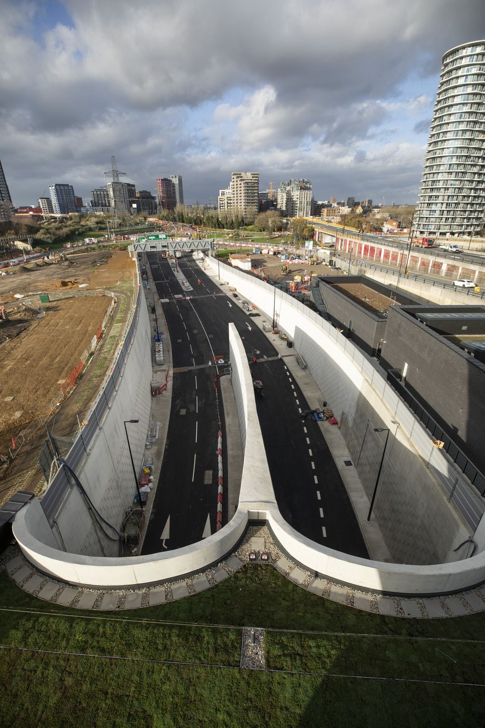 The Silvertown Tunnel Newham Portal entrance