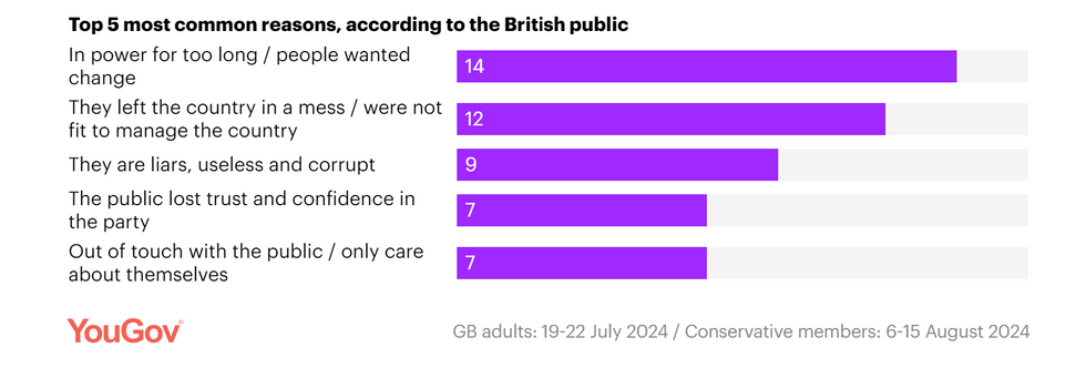 The top five reasons the public think the conservatives lost the general election