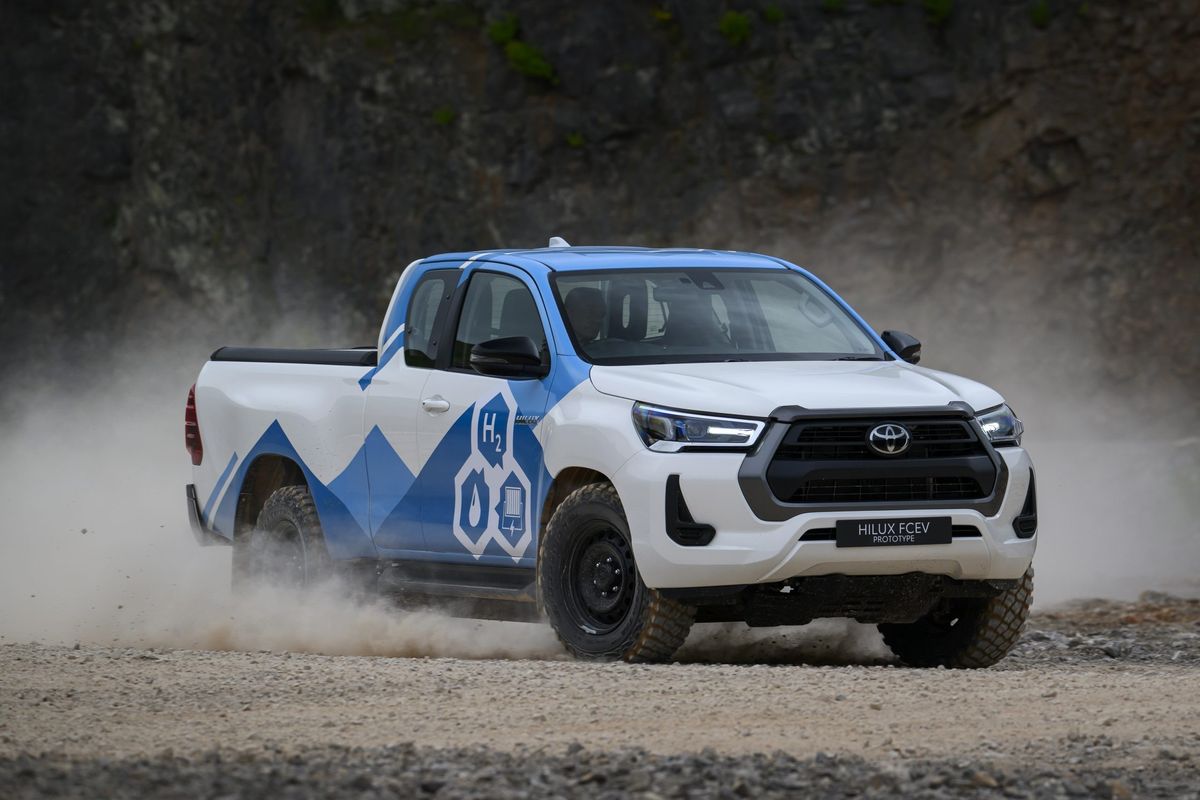 The Toyota Hilux hydrogen fuel cell pick-up truck 