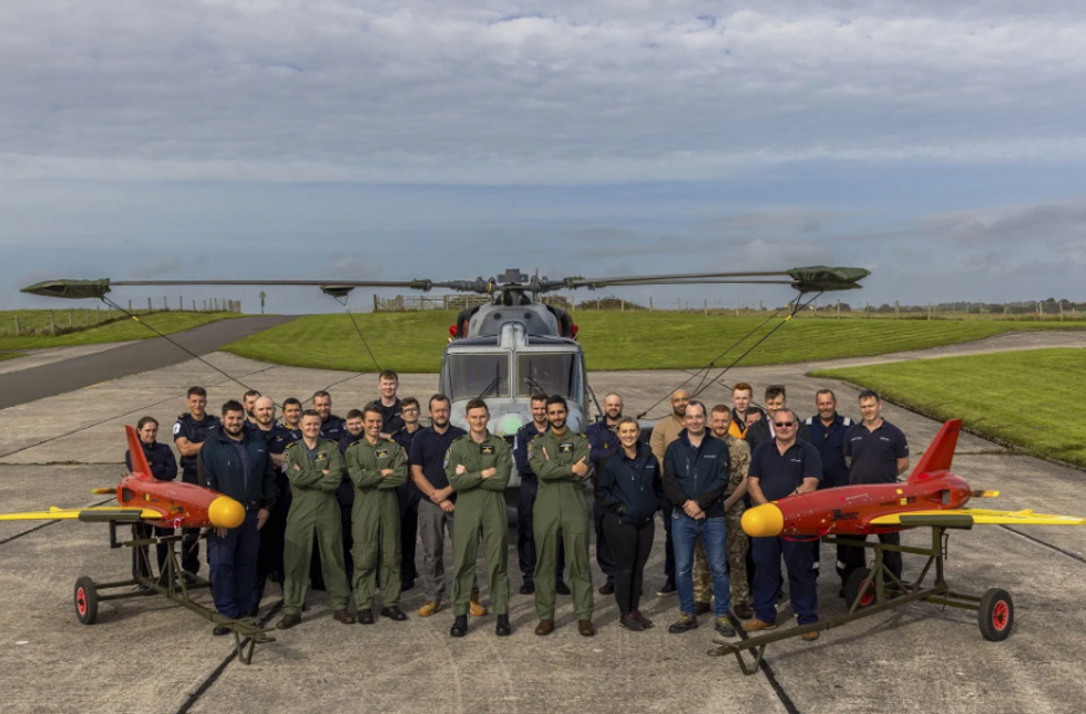 The trials teams with the helicopter and Banshees