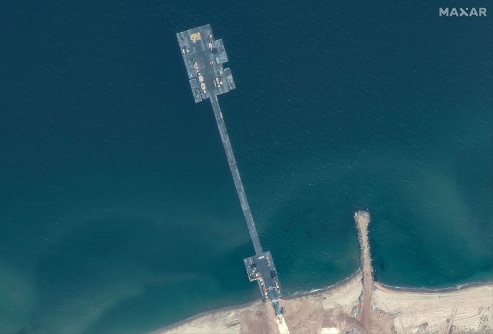 The trident pier in Gaza