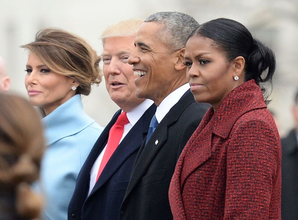 The Trumps and the Obamas in 2017