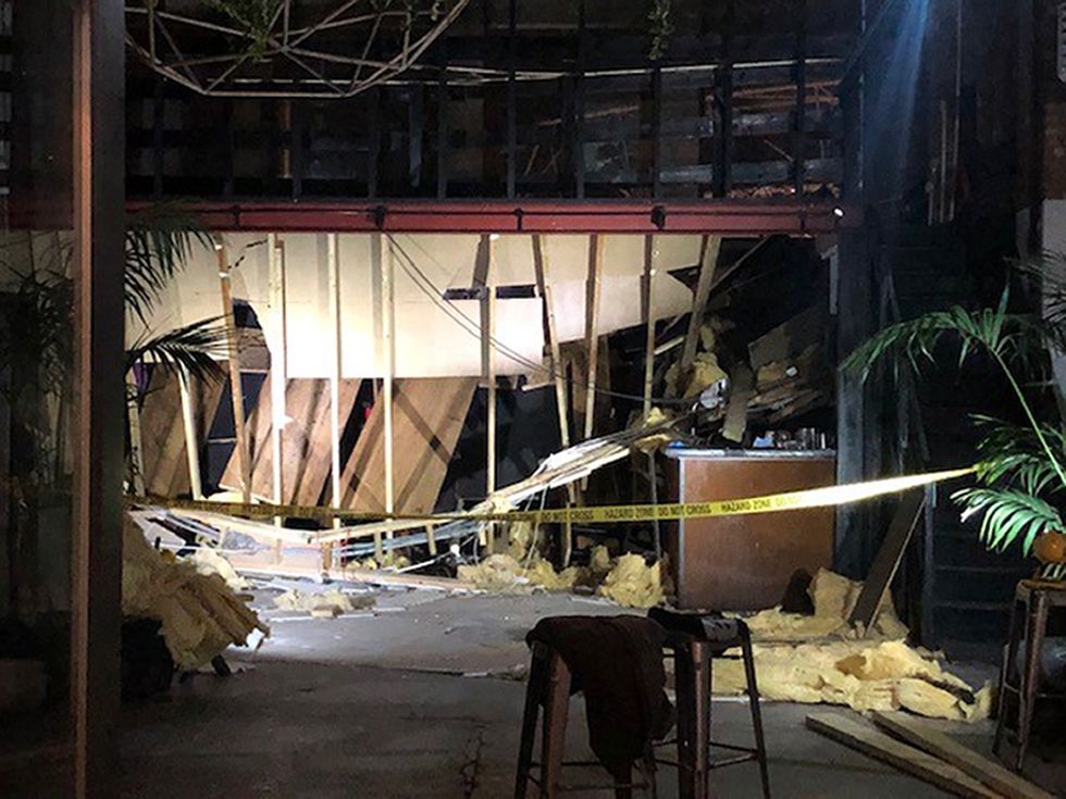 The Two More Years bar and restaurant studios at Fish Island, Hackney Wick, east London, after a number of people were injured when a mezzanine floor at the venue collapsed. Picture date: Saturday February 12, 2022.