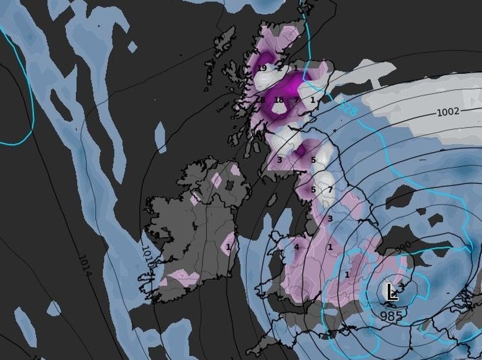 UK snow forecast Heavy snowfall NEXT WEEK with whole of Britain