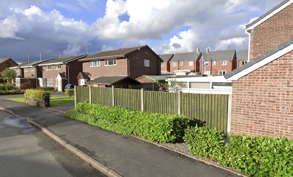 The view from Ness Grove, with the new housing development spotted in the background