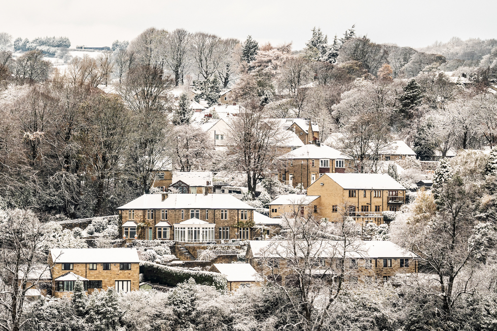 There was heavy snowfall in Holmfirth, west Yorkshire.u200b