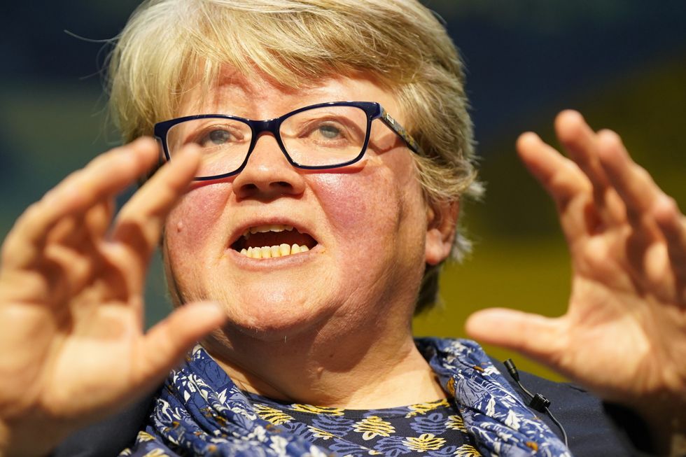 Therese Coffey speaking during the National Farmers' Union Conference