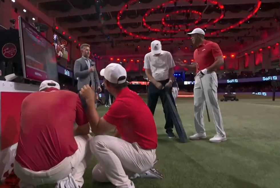 Tiger Woods left his team-mates in stitches