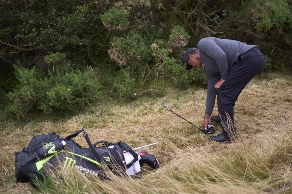 Tiger Woods struggled with the tricky conditions