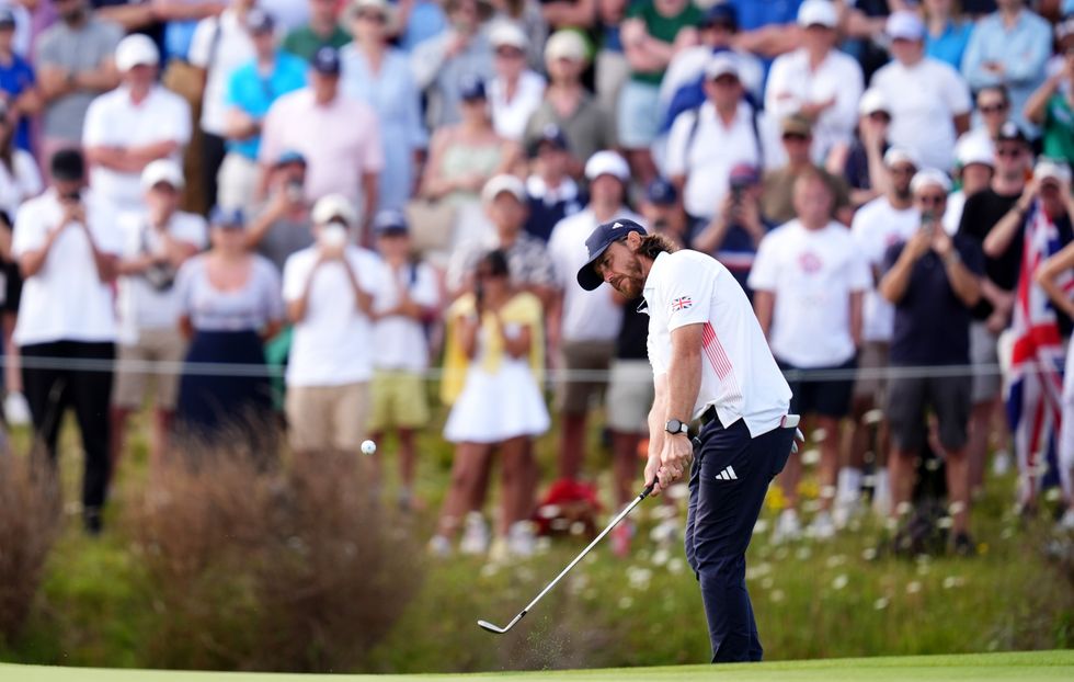 Tommy Fleetwood golfing