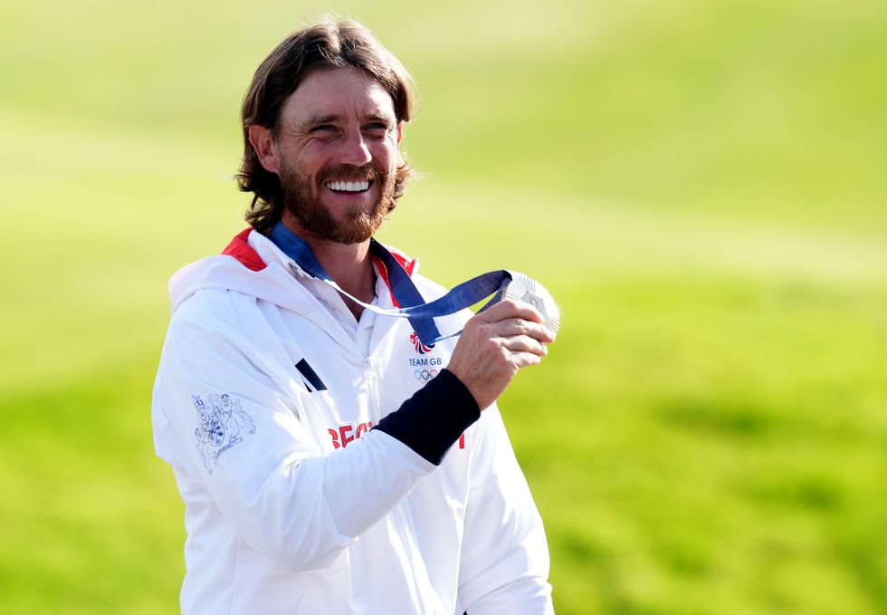 Tommy Fleetwood with silver medal