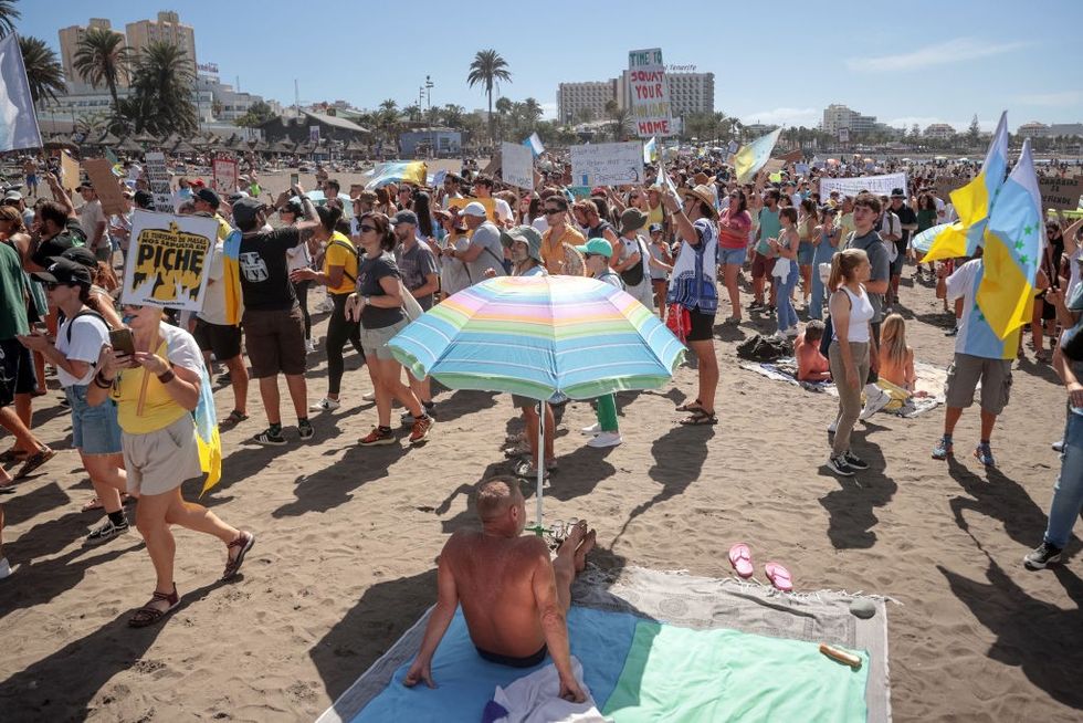 Tourism protest in Tenerife