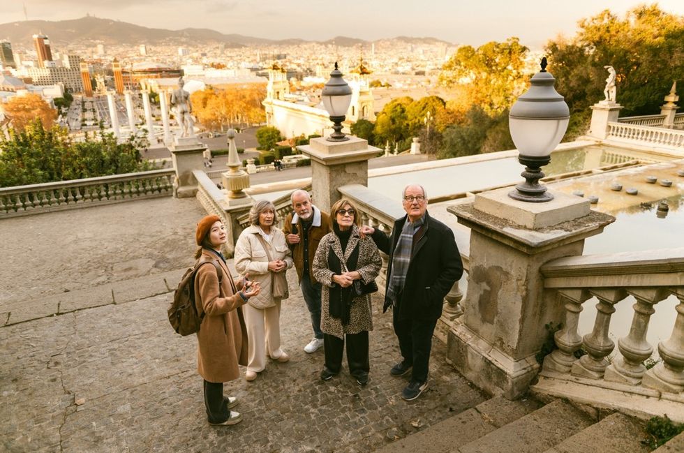 Tourists in Barcelona