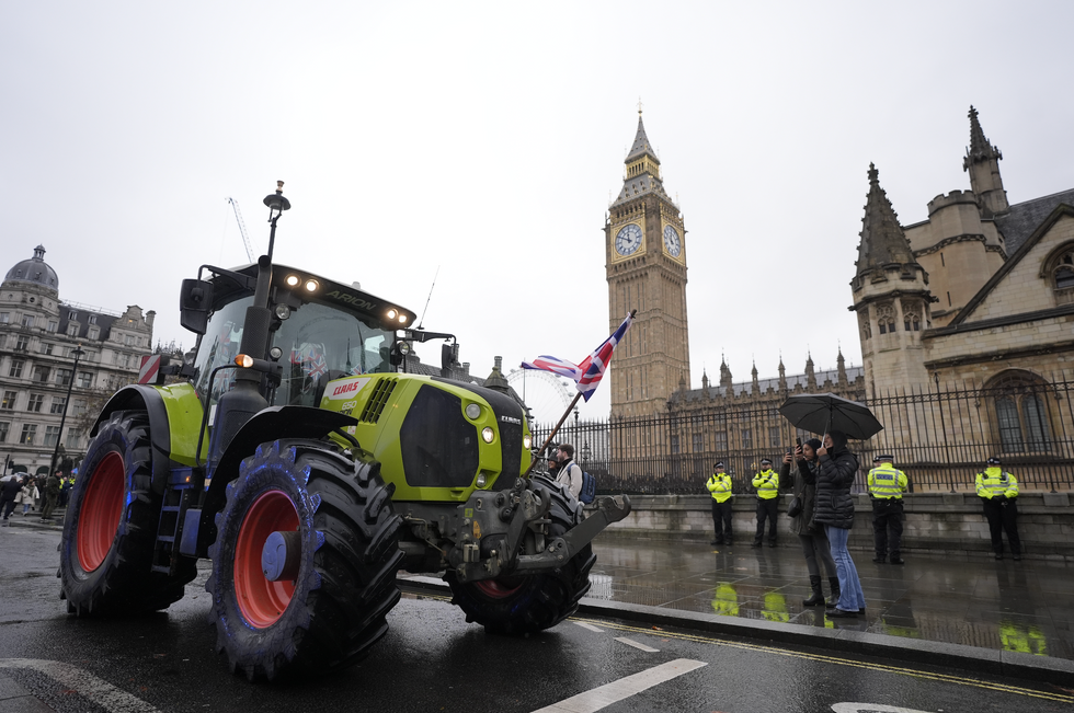 Tractor at farmer's protest