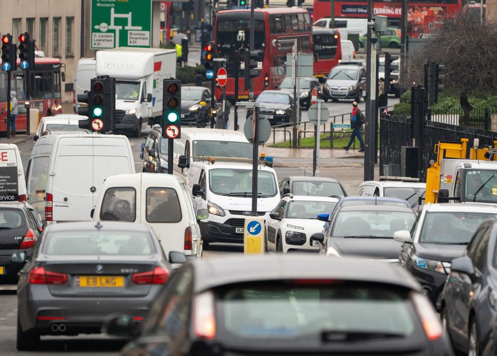 Traffic building up in London