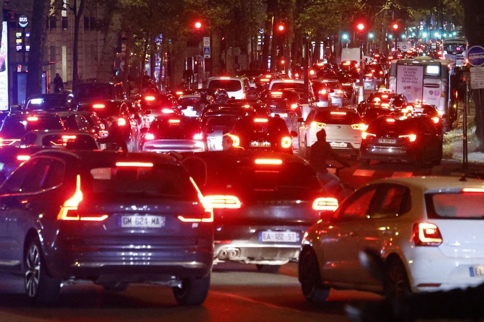 Traffic jam in Paris