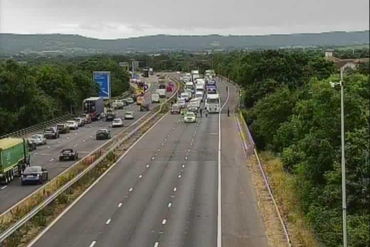 Traffic near the M5 incident