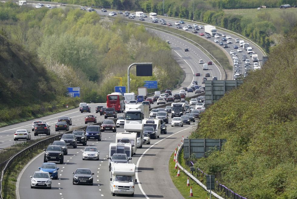 Traffic on the M3 in Hampshire