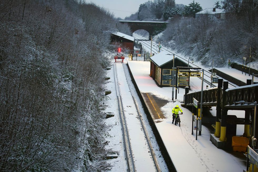 Trains were cancelled u200bat Hunt's Cross station in Liverpool