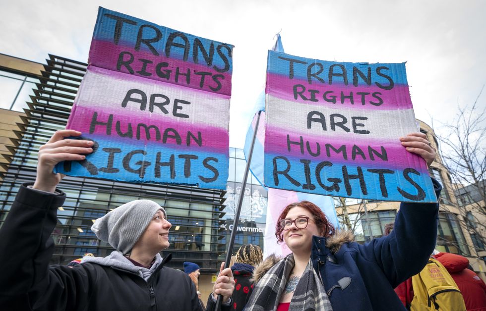 Trans rights protesters