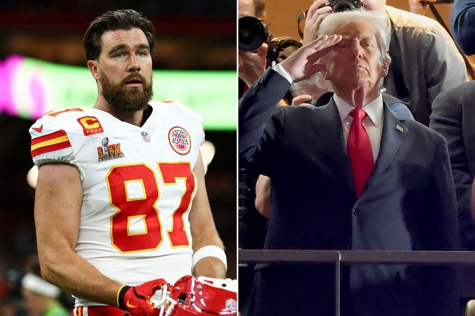 Travis Kelce Donald Trump Super Bowl