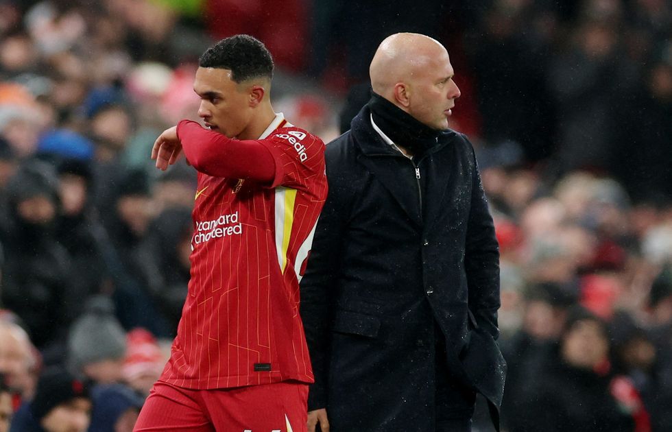 Trent Alexander-Arnold struggled against Manchester United