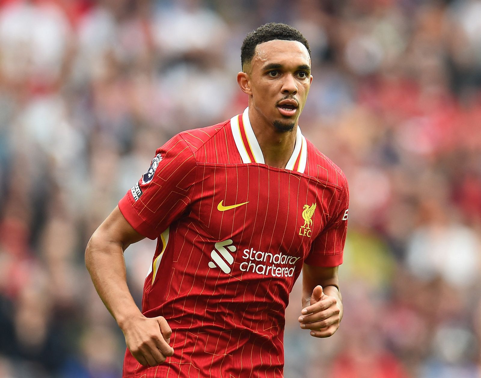 Trent Alexander-Arnold in action for Liverpool.