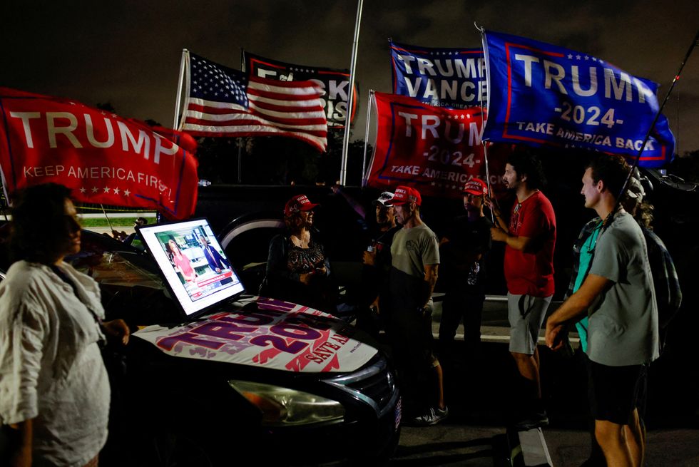 Trump supporters at Mar-a-Lago