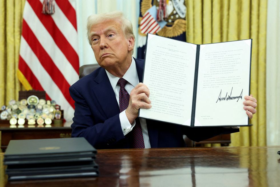 Trump with executive order