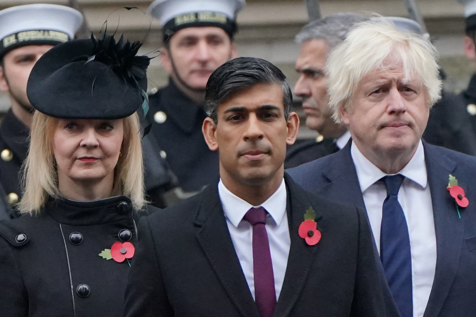 Truss, Sunak and Johnson on Remembrance Sunday