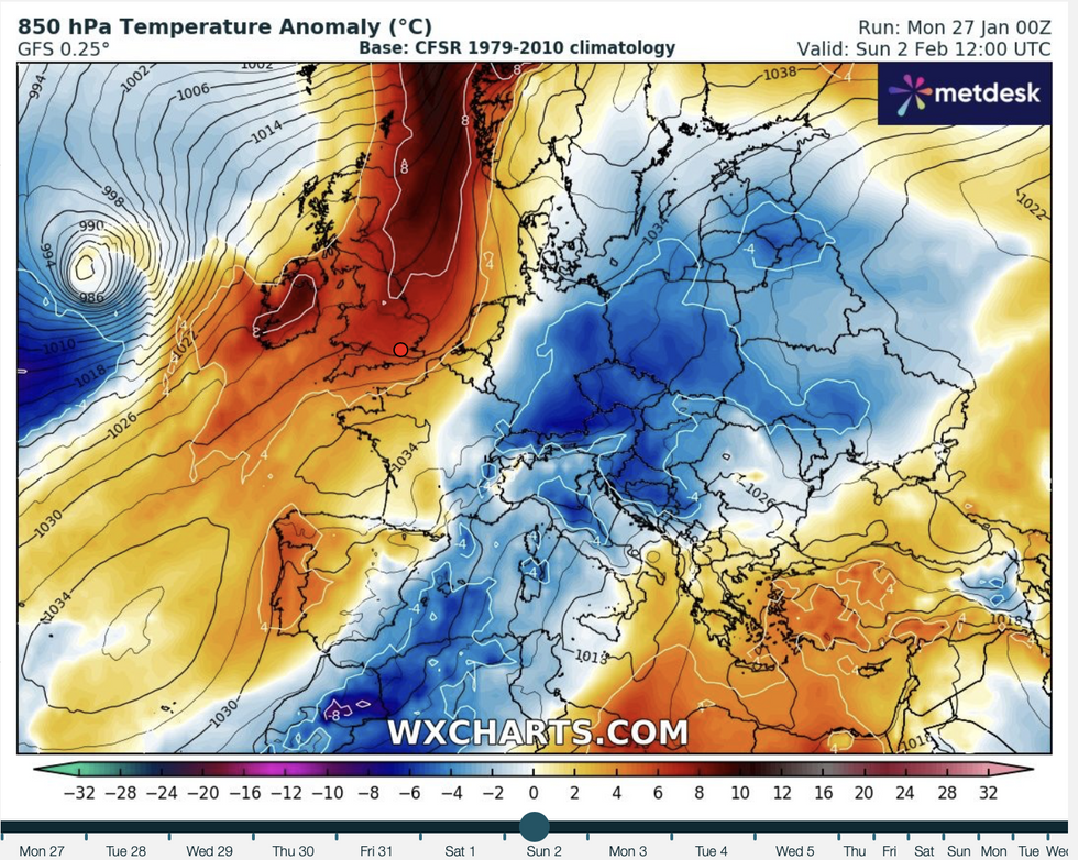 Turning milder into the start of Feb