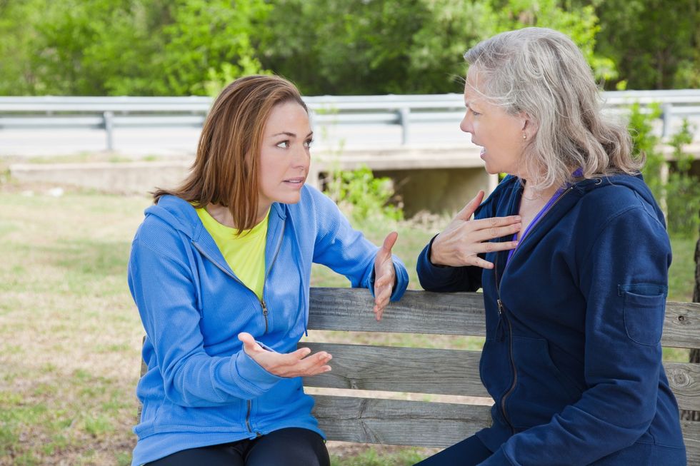 Two women arguing