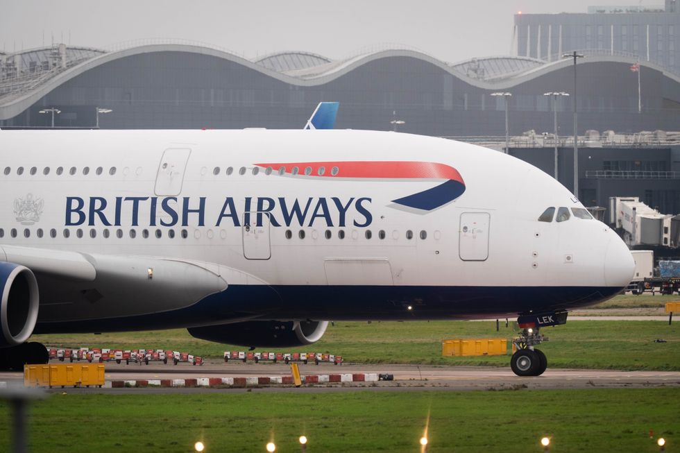 u200b A British Airways flight on the taxiway at Heathrow Airport (file pic)