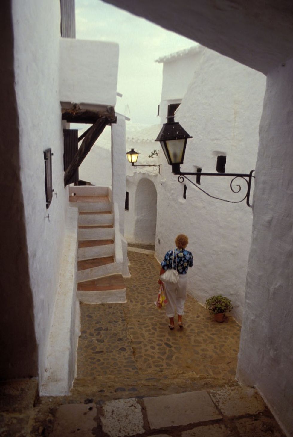 u200b. A street of Binibeca Vell, Menorca