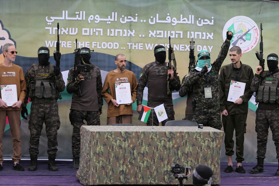 \u200b Or Levy, Eli Sharabi and Ohad Ben Ami, hostages held in Gaza released by Hamas