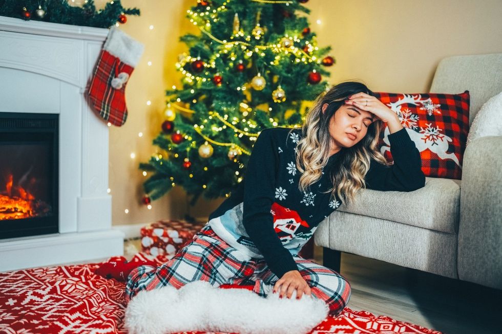 u200b(Stock pic) Woman sad at Christmas