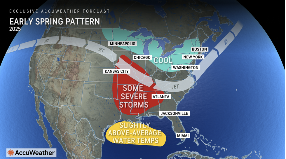 \u200b\u200bAccuWeather map shows Jet Stream to bring severe storms