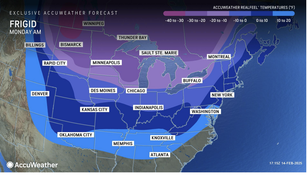 u200bA deep Arctic chill will descend from the north