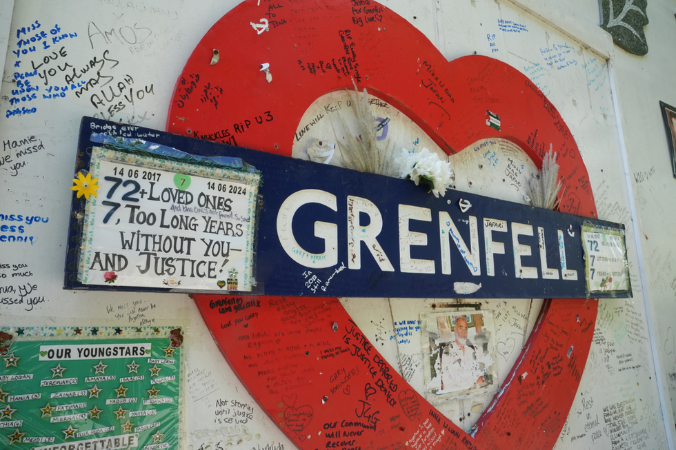 u200bA memorial set up for the victims of the blaze