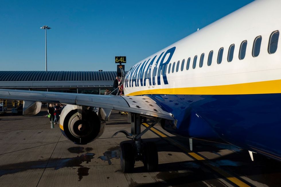 \u200bA Ryanair flight at Stansted (file pic)