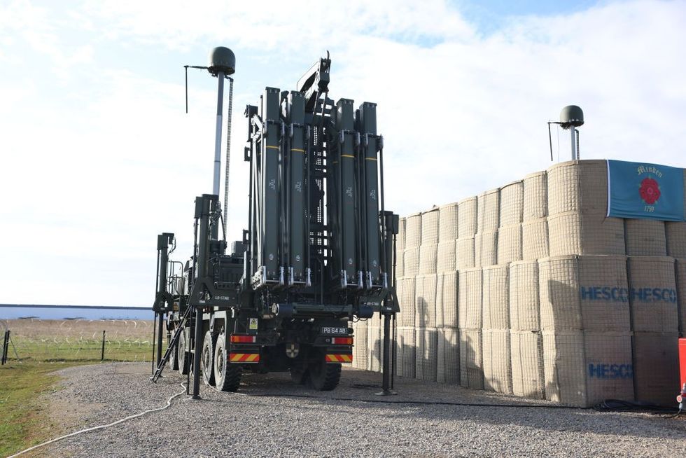 u200bA Sky Sabre system is seen during a visit by Prince William, Prince of Wales, to meet British Armed forces in Rzeszow