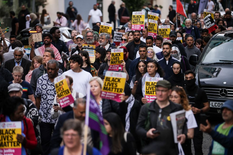 u200bA Stand Up To Racism protest