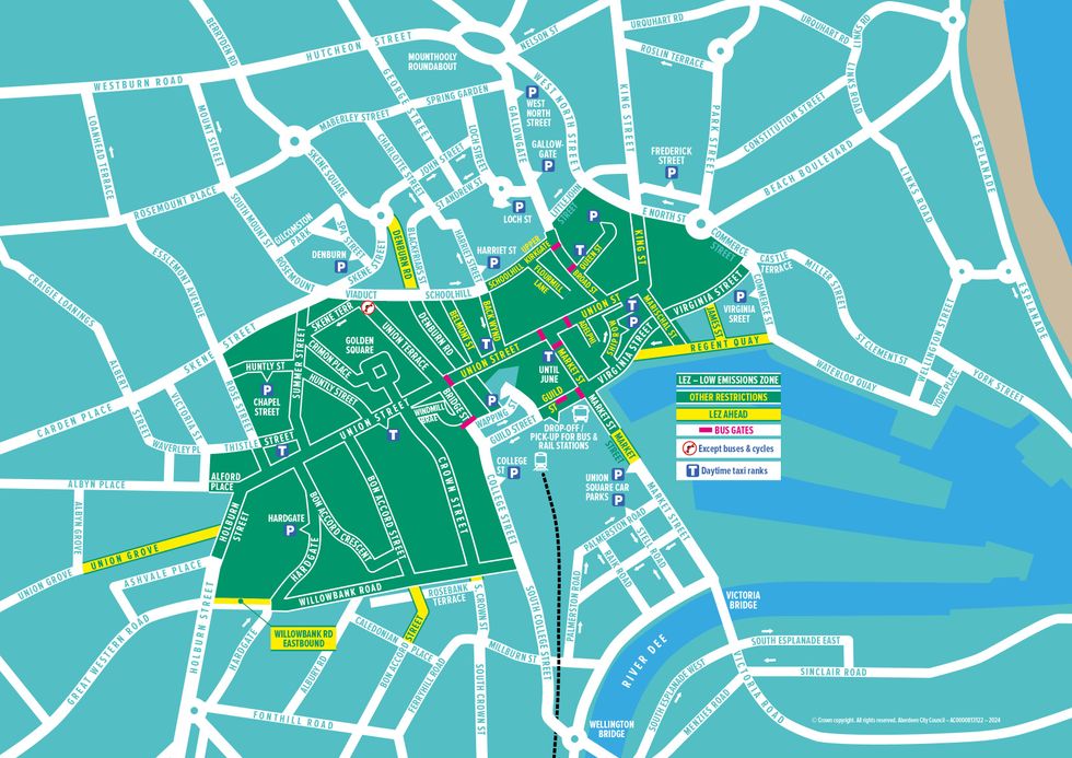 u200bAberdeen LEZ boundary map