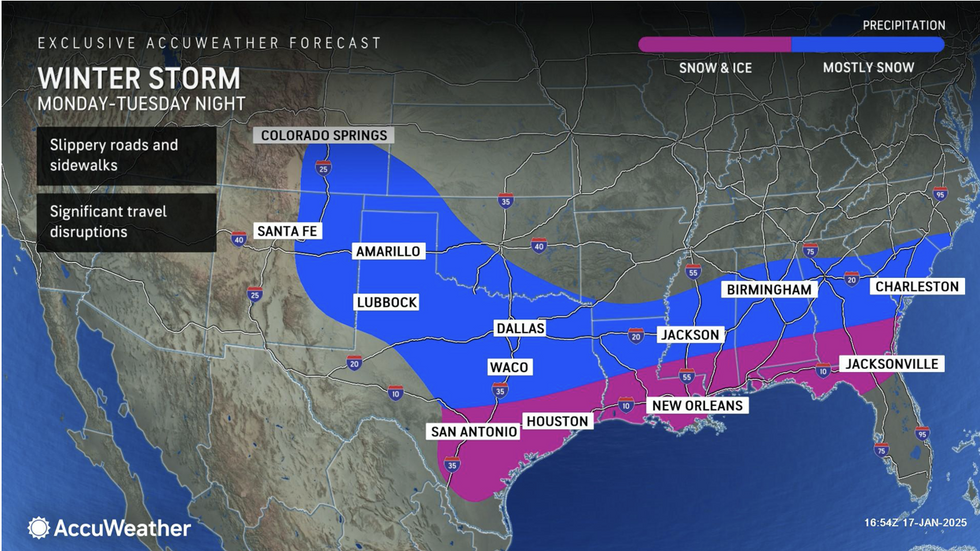 u200bAccuWeatheru200b map shows windstorm to hit US