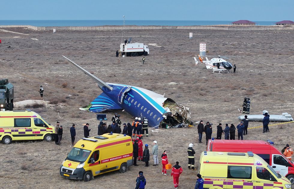 u200bAftermath of u200bAzerbaijan Airlines plane crash