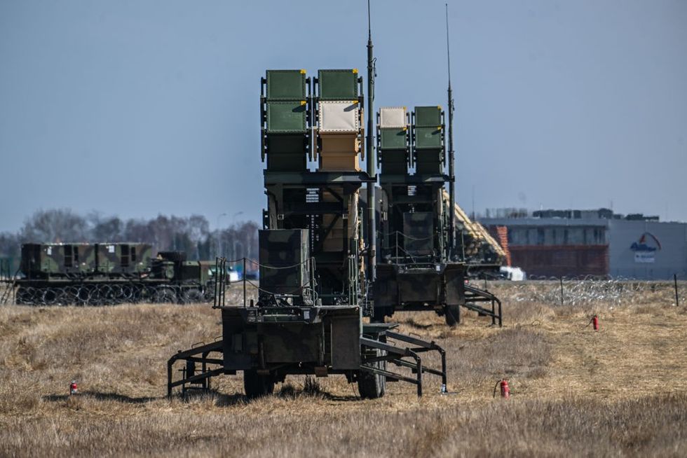 u200bAn anti-missile defence launcher stands at Rzeszow Airport