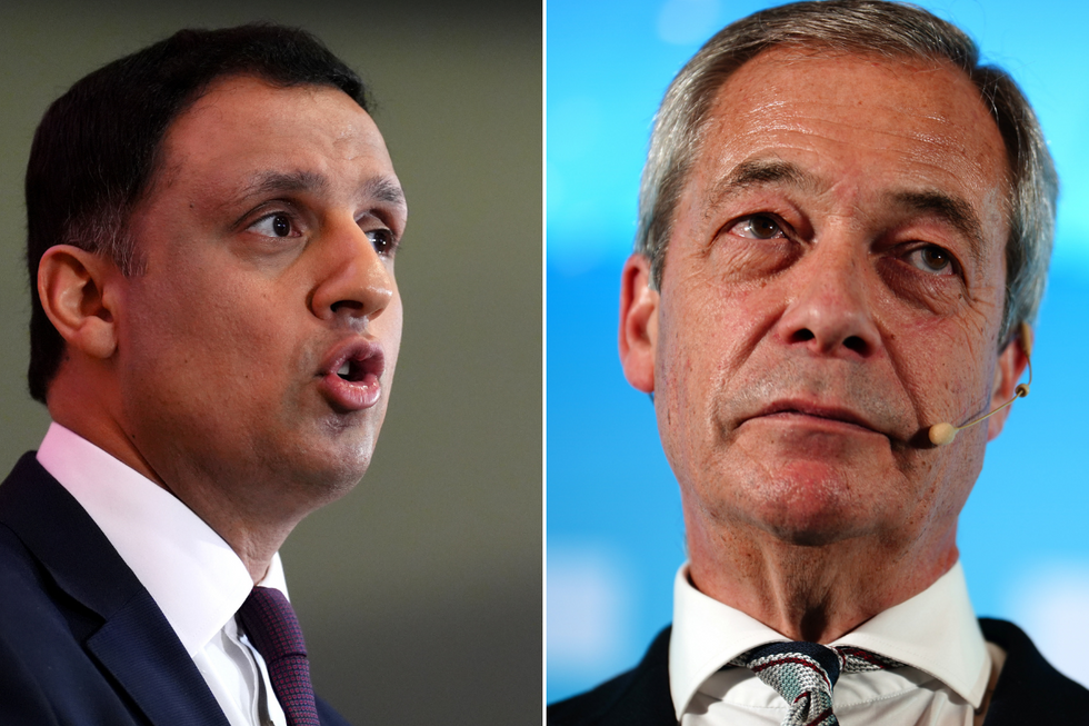 \u200bAnas Sarwar has ruled out working with Nigel Farage's party