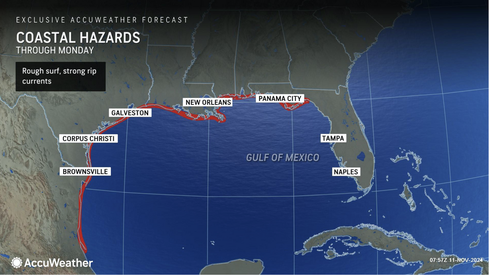 u200bAreas at risk from tropical storm Sara