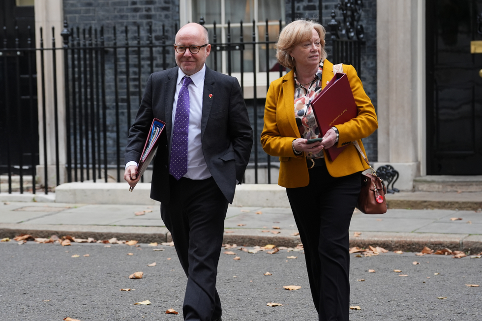 \u200bAttorney General Richard Hermer and Leader of the House of Lords Baroness Smith leave 10 Downing Street