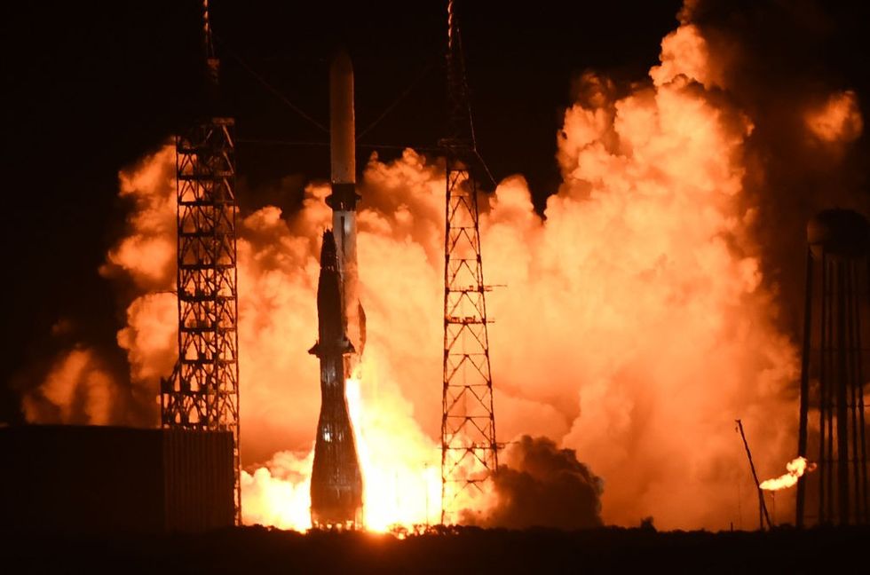 u200bBlue Origin's New Glenn rocket lifts off from pad 36 at Cape Canaveral Space Force Station